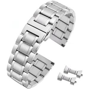 Quick Release Stainless Steel Watch Band Bracelet 12mm to 24mm Straight & Curved End Universal Stainless Steel Metal Watch Strap Smartwatch Replacement Band Men Women (20mm, Sliver) Quick Release Stainless Steel Watch Band Bracelet 12mm to 24mm Straight & Curved End Universal Stainless Steel Metal Watch Strap Smartwatch Replacement Band Men Women (20mm, Sliver)
