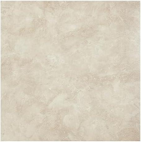 Tivoli Self Adhesive Vinyl Floor Tiles, 19 Tiles - 12" x 12", Carrera Marble - Peel & Stick, DIY Flooring for Kitchen, Dining Room, Bedrooms, Basements & Bathrooms by Achim Home Decor