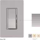 Lutron Diva LED+ Dimmer Light Switch for Dimmable LED, Halogen, and Incandescent Bulbs, 150 Watt, Single-Pole or 3-Way, DVCL-153P-GR, Gray