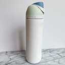 Owala FreeSip Stainless Steel Water Bottle, 24oz, Shy Marshmallow White
