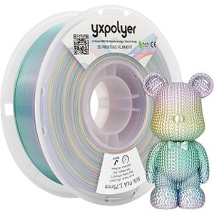 YXPOLYER Rainbow PLA Filament Silk PLA Multi Color 3D Printer Filament 1.75mm 1kg, Gradient Multicolor Candy 4-Colors Rainbow, Pastel Purple, Green, Sky Blue and Blue YXPOLYER Rainbow PLA Filament Silk PLA Multi Color 3D Printer Filament 1.75mm 1kg, Gradient Multicolor Candy 4-Colors Rainbow, Pastel Purple, Green, Sky Blue and Blue