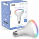 Feit Electric BR30 Smart Flood Light Bulb,2.4GHz WiFi Color Changing and Dimmable, No Hub, Works with Alexa or Google Assistant, BR30/RGBW/CA/AG, 65W, Multi-Color (RGBW), 1 Count (Pack of 1)