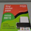 JOYEZA Premium Printable Vinyl Sticker Paper for Inkjet Printer - 40 Sheets Matte White Waterproof, Dries Quickly Vivid Colors, Holds Ink Well- Tear Resistant - Inkjet & Laser Printer