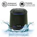 iHome Waterproof Bluetooth Speaker with Color Changing Lights, iP67 Certified Portable Speaker with Passive Subwoofer and Enhanced Bass (IBT155BXV)