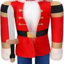 Lunmon 12 Inch Black Nutcracker Stuffed Plush Doll African American Nutcracker Christmas Decor for Christmas Xmas Holiday Gifts Home Office Table Mantel Centerpieces Party Supplies