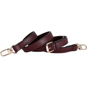 Leather Purse Strap - Replacement Crossbody Bag Strap - Light Gold Clasp & Burgundy