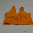 GRAPENT Bikini Tops for Women Cropped StrapCore Tankini Tops Beach Padded Knot Twist Cut Out Adjustable Swimwear Top Only (XX-Large, Radiant Yellow)