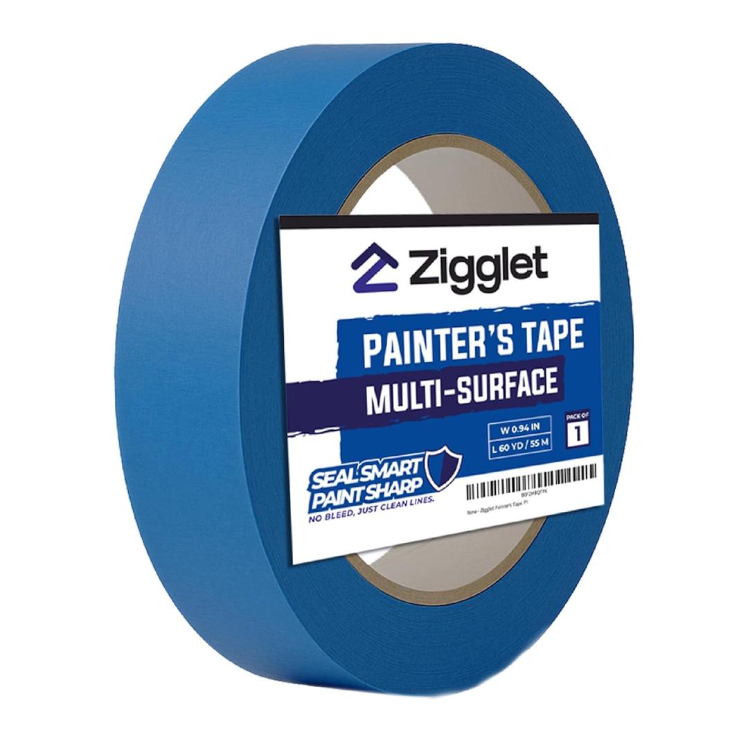2 x Blue Painters Tape  Wide Masking Tape for Painting Walls & Trim, Clean Removal, No Residue  Heavy Duty Blue Tape for DIY, Outdoor Use, MultiSurface Paint Tape for Professionals - 60 Yards