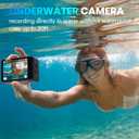 4K Action Camera - Dual Touch Screen, Underwater Sports Camera with WiFi, 170 Wide Angle,Vlogging Sports,Anti-Shake Long Battery Life - Free 64GB MicroSD Card