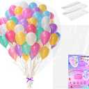 2 Pack Balloon Bags 98 x 59 Inch Big Plastic Balloon Storage Bag Large Balloon Bags for Transport Carrying Packaging Storage Car Seat Luggage Suitcase Stroller Chair