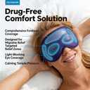 3D Cooling Gel 6oz Weighted Eye Mask for Sleeping & Screen Fatigue Relief, Ice Cold Compress Sleep Mask for Migraines, Headaches & Eye Strain, 100% Blocking Contour Eye Mask for Better Rest, Blue
