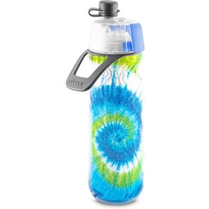 O2COOL Mist 'N Sip Misting Water Bottle 2-in-1 Mist And Sip Function With No Leak Pull Top Spout Reusable Sports Water Bottle - 20 oz (Tie Dye Blue) O2COOL Mist 'N Sip Misting Water Bottle 2-in-1 Mist And Sip Function With No Leak Pull Top Spout Reusable Sports Water Bottle - 20 oz (Tie Dye Blue)