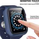 Cuteey 12 Pack Case with Tempered Glass Screen Protector for Apple Watch 44mm Series 6/SE/Series 5/Series 4,Full Matte Leopard Cow Pattern PC Cover for Iwatch 44mm Accessories (12 Colors, 44mm)