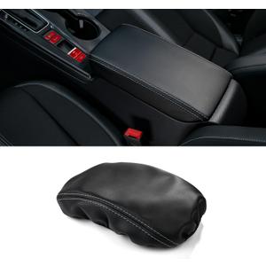 Thenice for 11th Gen Civic Armrest Box Cover Center Console Storage Organizer Leather Protector Compatible with Honda Civic 2022 2023 2024 2025 with CVT -Gray Seamline