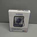 Warmco 10000mAh Portable Travel Fan 7-inch, Max 24H Runtime, Ultra-thin Quiet Rechargeable Battery Operated Desk Fan with Digital Display for Camping, Office, Bedroom, Cruise Essentials (Black)