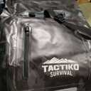 TACTIKO 30L Heavy-Duty 100% Waterproof Backpack, Roll Top Dry Bags for Kayaking, Hiking, Camping, Survival