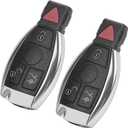 Key Fob, Keyless Entry Remote Fits for 1997-2016 Mercedes Benz E350 ML350 SLK300 CLK350 SLK350 R350 ML450 CL550 GL550 C CL E GL ML R S Class, Key Fob Replacement IYZ3312, IYZDC, 4 Buttons, 2Pack