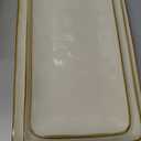 famiware Serving Platter, Rectangular 15.67/14.1/12.6inch Serving Dishes for Entertaining, Microwave Dishwasher Safe, Stoneware Serving Trays for Party, Turkey, Cheese, Ocean Series, Vanilla White