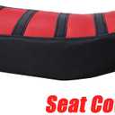 JMCHstore Red Ribbed Mini Bike Seat Cover, Gripper Soft Seat Cover for Monster Mega Moto MMB80 80cc MMB105 105cc, for Coleman Realtree RB100 RT100 Mini Bike Cushion Replacement Parts