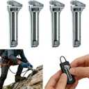 4PCS Compact Multitool Keychain, Mini Adjustable Wrench EDC Tool Set with Bottle Opener & Nail Puller, Heavy Duty Alloy Metal Multitools for Hiking, Fishing, Camping and Home Quick Repairs