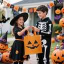 VDESFUEBY 20Pcs Halloween Trick or Treat Bags, Halloween Pumpkin Party Favor Bags Non-Woven Pumpkin Bag, Goodie Candy Bag for Birthday Party Favors