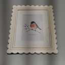 Wontree Wavy 8x10 Picture Frame White with Gold Beaded Trim, Resin Frame with Real Glass, Display 8x10 Photos Matted to 5x7, Vertical and Horizontal Desk Tabletop or Wall Hanging