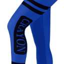 Halloween Crayon Leggings for Women Stretchy Pants Crayon Funny Tights for Halloween Cosplay (Blue, M)