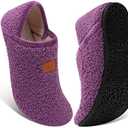 Fires Womens Mens Slippers with Rubber Sole Soft-Lightweight House Slipper Socks Around House Shoes Non Slip Indoor/Outdoor , size 40-41