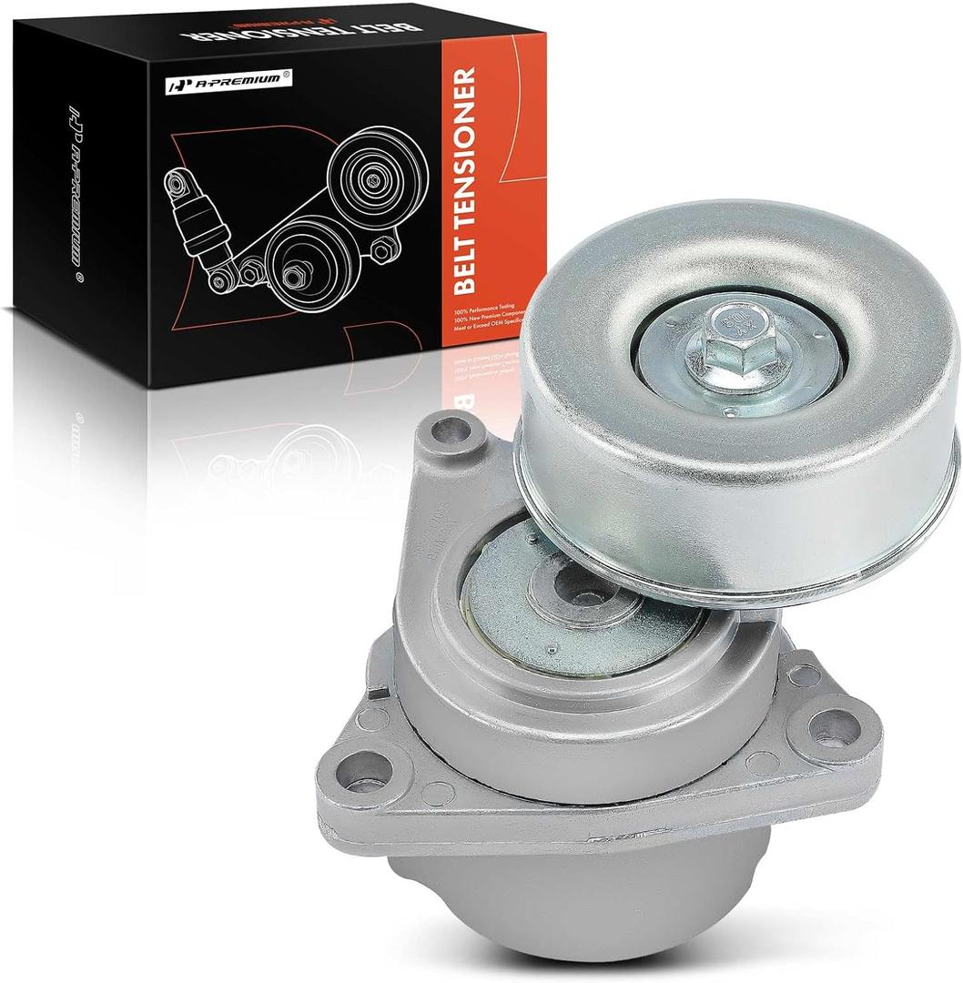 A-Premium Belt Tensioner Assembly with Pulley Compatible with Nissan Altima 2002-2013, Sentra 2002-2012, X-Trail 2003-2006, Rogue 2008-2014, Rogue Select 2.5L, Replace# 11955JA00A, 11955JA00B