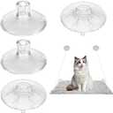 4 PCS Cat Window Perch Suction Cup Strong Cat Window Bed Seat Replacement Suction Cup Perch Powerful Cats Windows Bed Replacement Suckers for Hammock Hanging Pet Supplies Indoors,2 Styles