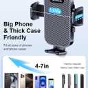 3-in-1 Phone Mount for Car [2025 Most Stable and Flexible Suction Cup] Vent Dashboard Windshield Cell Phone Holder Car Fit for iPhone, Samsung, All Phone