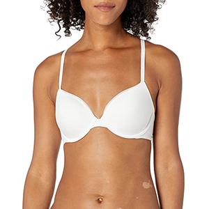 Calvin Klein Women's Constant Convertible Strap Lightly Lined Demi Bra Bra, -white, 34B