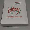 Sattiyrch Christmas Tree Skirt, 48 inches Luxury Cable Knit Knitted Thick Rustic Xmas Holiday Decoration, Burgundy