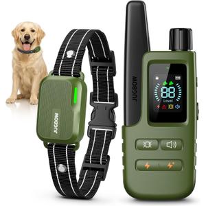 Jugbow Dog Shock Collar - 4500FT Dog Training Collar with Remote, IPX8 Waterproof Electric Dog Collar with 4 Training Modes, Security Lock, Rechargeable eCollar for 10-120lbs Small Medium Large Dogs