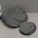 Road Comforts Car Seat Covers for Front Seat, Low Back Heavy Duty Breathable Flax Seat Protector, Airbag, Not Seat Belt Compatible, Washable Seat Cover Fits for Most Cars, Trucks, SUVs, Vans Gray