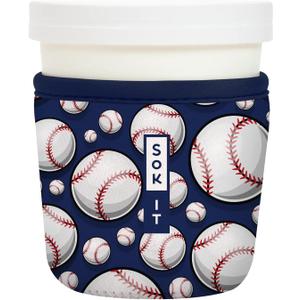 Sok It IceCreamSok Insulated Neoprene Cover (Baseball, Tapered Ice Cream Pints)