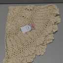 Hetao 100% Cotton Handmade Crochet Round Tablecloth Doilies Lace Table Covers,Beige, 35 Inch