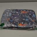 Clastyle Black Race Car Insulated Lunch Bag for Kids Boy, Colourful Trucks Portable Large Thermal Cooler Lunch Box Bag for School