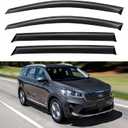Window Visors Rain Guards for 2016 2017 2018 2019 2020 Kia Sorento, Out-Channel Window Vent Wind Deflectors Visors Shades for 16 17 18 19 20 Sorento