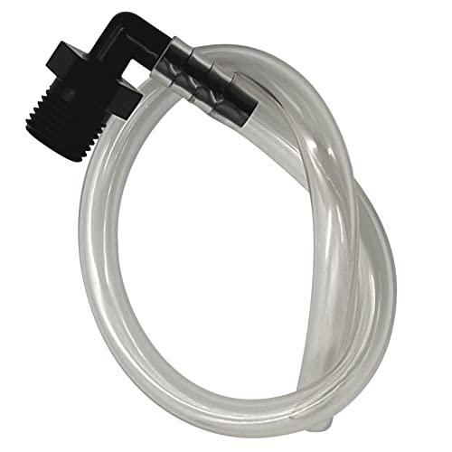 ResOne HBA‑100 Humidifier Bottle Adapter Tubing, 12", 5‑Pack – 9/16‑18 UNF Threaded Connector to Oxygen Source, Flexible Oxygen Humidifier Adapter Tube