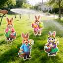 Easter Decorations Outdoor, 9pcs Realistic Bunny Decorations with Colorful Easter Elements, Outdoor Indoor Spring & Easter Party Decor