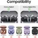 Samsung Galaxy Buds 3 Case Cover with Cleaner Kit, Soft Silicone Protective Case for Galaxy Buds 3 Pro, Accessories with Keychain (Clear)