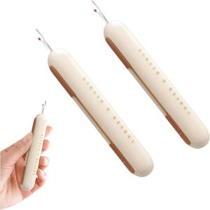 2 in 1 Automatic Needle Threaders Seam Ripper - Ideal Gifts for Sewing Enthusiasts (2P Yellow)