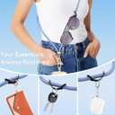 Adjustable Anti-Theft Phone Lanyard Neck & Crossbody Strap with 0.2mm Metal Tab & Comfort-Fit 8mm Rope (Fog Blue)