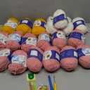 3 Colors Milk Cotton Yarn, Crochet Cotton Knitting, Set for Crochet, 4 White/ 3 Yellow/ 12 Pink