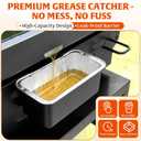 2 x AWEASROY Grease Cup Liners Compatible with Blackstone Griddle - Griddle Accessories, Disposable Grill Tray, Aluminum Foil Drip Pan Grease Catcher Cup Liner for 17, 22, 28, 36 Inch (30 Pack)