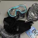 Snorkeling Gear for Adults, Kids, Dry-Top Snorkel Set, 180Panoramic Wide View Diving Mask Breathing Freely Snorkel Mask for Snorkeling Scuba Diving, Swimming Travel (A1-Black + BlackGreen)