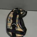 Bark Appeal Tan Plaid No-Pull Dog Harness for Small to Medium Sized Pets  Adjustable, Reflective Vest with 3 Leash Clips for Added Control, Easy Walks & Training  Medium