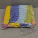 ZIQINPSQ Cozy Fleece Fitted Sheet King Size - Ultra Soft Fuzzy Bed Sheets for Winter, Deep Pocket 15'' Velvet Plush Bottom Sheet Only (Anti-Static & Warm), Rainbow