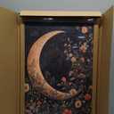 Moody Moon Floral Wall Art Dark Academia Goth Moon Wall Decor Painting Vintage Flower Celestial Artwork 3D Texture Sandstone for Bedroom Living Room 16x24 inch Wood Framed